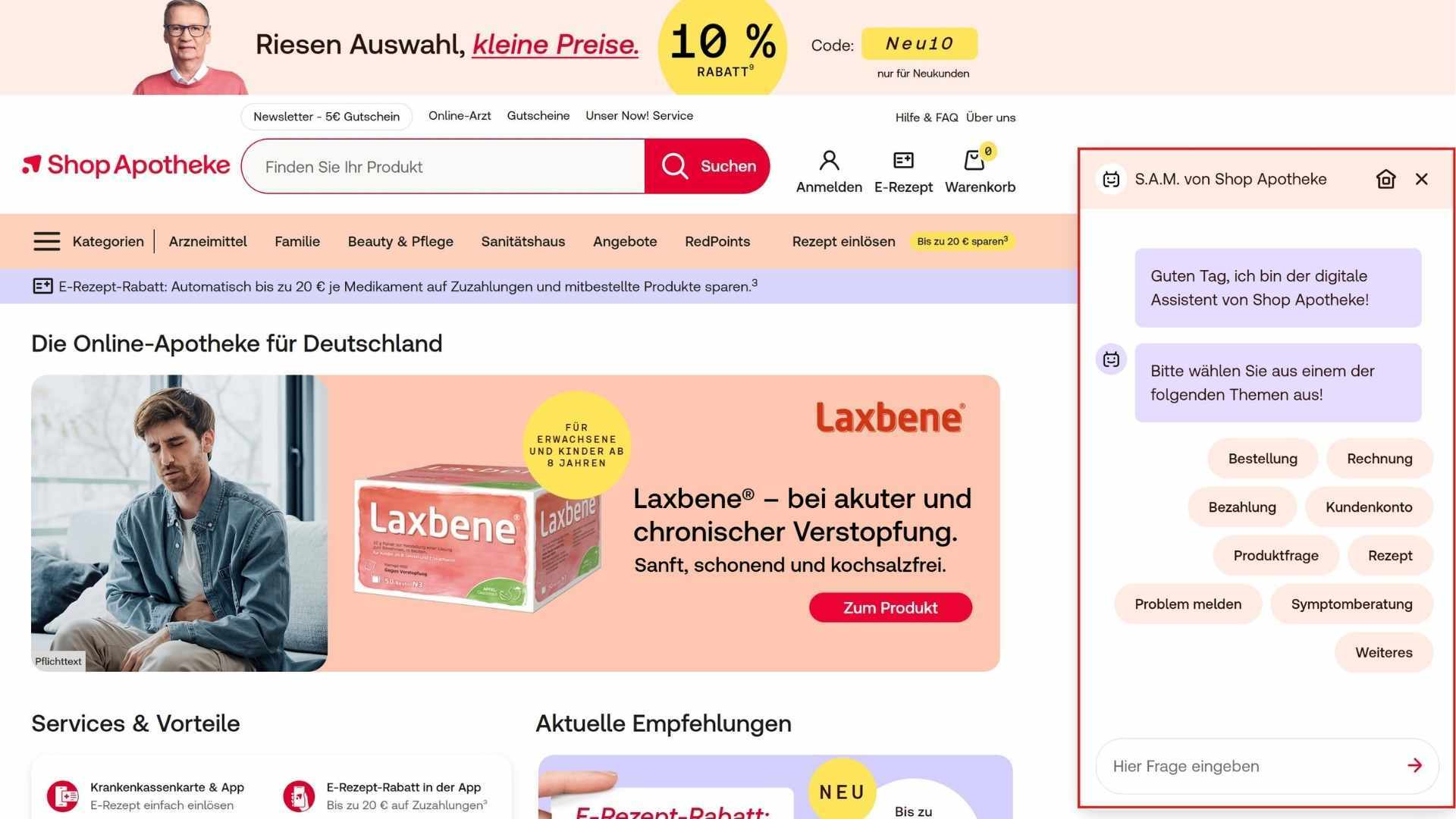 SAI Chatbot Shop Apotheke Aufmacher