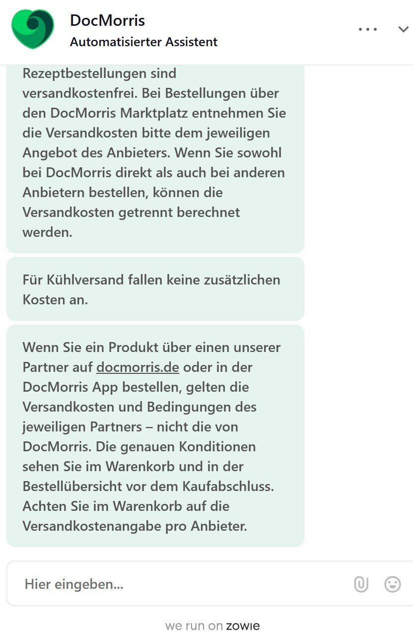 SAI Chatbot Doc Morris Frage 2 3